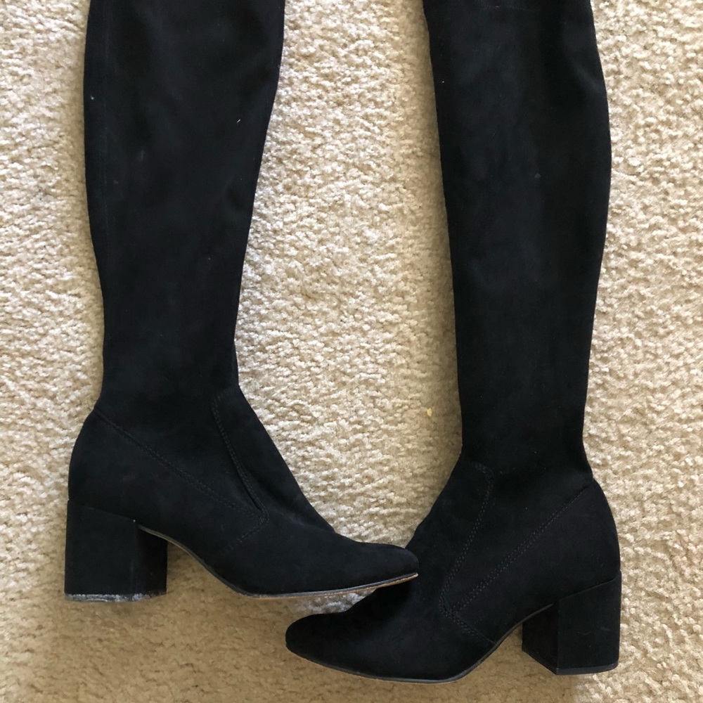 Black over knee boots